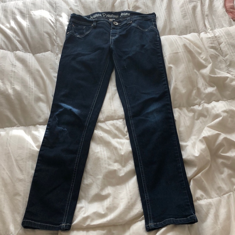 Girls Justice Premium Jeans jeggings Sz 12 1/2
